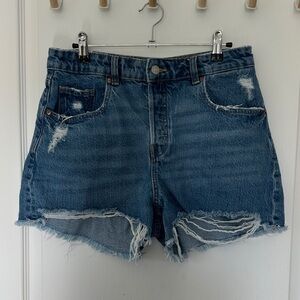 H&M Blue Distressed Jean Shorts